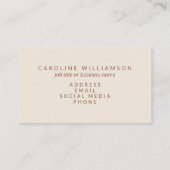 Roze en Oranje Retro Typografie Creative Modern Visitekaartje (Achterkant)