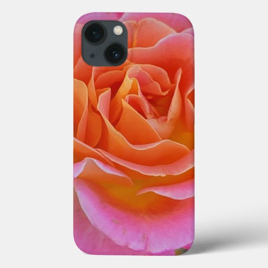 Roze en Oranje Roos Hoesje-Mate Telefoon Case (Achterkant)