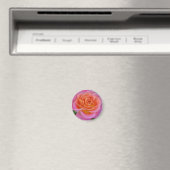 Roze en Oranje Roos Magnet (Insitu (Vaatwasser))