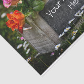 Roze en oranje Rustige rozen — Weefpapier Tissuepapier (Detail)