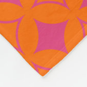 Roze en oranje schilfers fleece deken (Hoek)