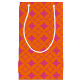 Roze en oranje schilfers klein cadeauzakje (Voorkant)