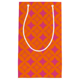 Roze en oranje schilfers klein cadeauzakje