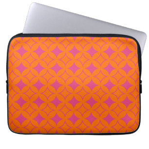 Roze en oranje schilfers laptop sleeve