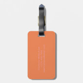 Roze en Oranje Script Naam Favor Persoonlijk Bagagelabel (Achterkant verticaal)