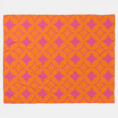 Roze en oranje shippo fleece deken (Voorkant (Horizontaal))