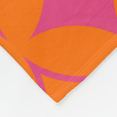 Roze en oranje shippo fleece deken (Hoek)