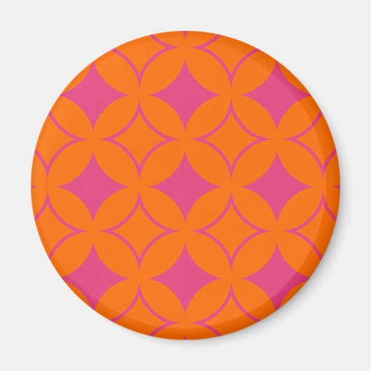 Roze en oranje shippo magneet (Voorkant)