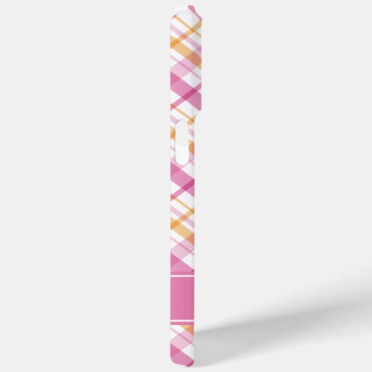 Roze en Oranje speldenpatroon Case-Mate iPhone Case (Achterkant / Rechts)