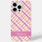 Roze en Oranje speldenpatroon Case-Mate iPhone Case (Achterkant)