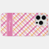 Roze en Oranje speldenpatroon Case-Mate iPhone Case (Achterkant (horizontaal))