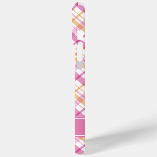 Roze en Oranje speldenpatroon Case-Mate iPhone Case (Achterkant / Links)