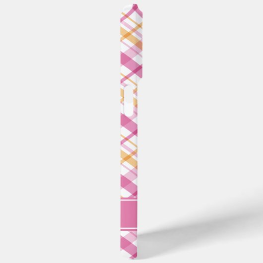 Roze en Oranje speldenpatroon Case-Mate iPhone Case (Achterkant / Rechts)