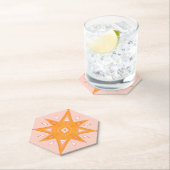 Roze en Oranje sterren Kartonnen Onderzetters (Insitu)