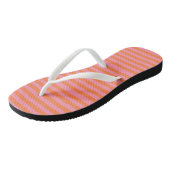 Roze en oranje strepen Flip Flops (Schuin)