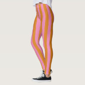 Roze en Oranje strepen Leggings (Links)