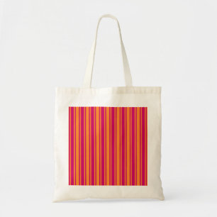 Roze en oranje strepen van snoep tote bag