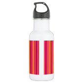 Roze en oranje strepen van snoep waterfles  (Achterkant)