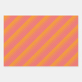 Roze en Oranje striatie Set van wikkelpapier Inpakpapier Vel (Voorkant 2)