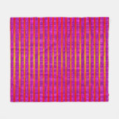 Roze en Oranje, strips en speldenband Fleece Deken (Voorkant (Horizontaal))