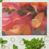 Roze en oranje tropische bloemen theedoek (Gevouwen)