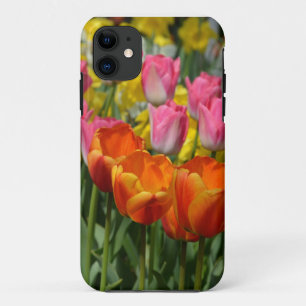 Roze en oranje tulpen voor lente 5 hoesje