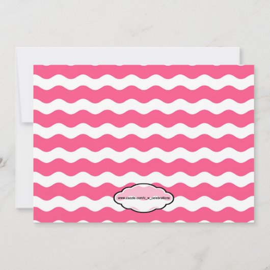 Roze en Oranje uitnodiging (Achterkant)