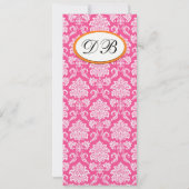 Roze en Oranje uitnodiging tot weddenschappen (Achterkant)