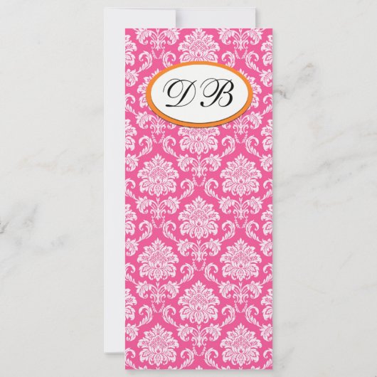 Roze en Oranje uitnodiging tot weddenschappen (Achterkant)