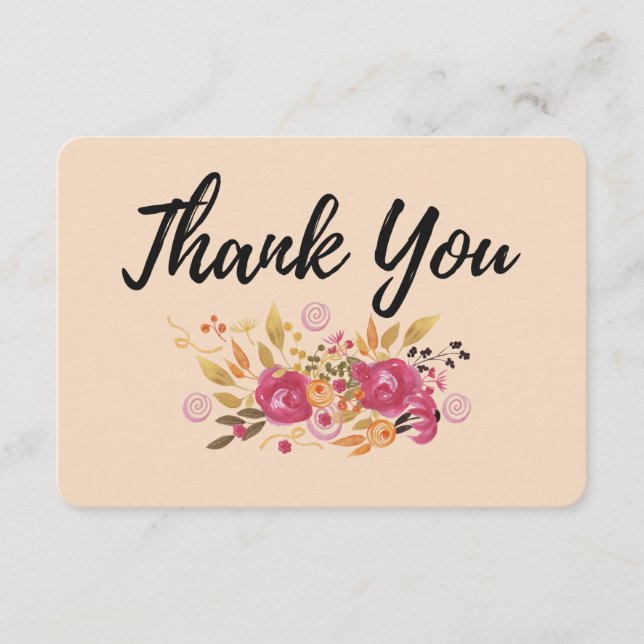 Roze en Oranje ventilator Bouquet op Perzikachterg (Voorkant)