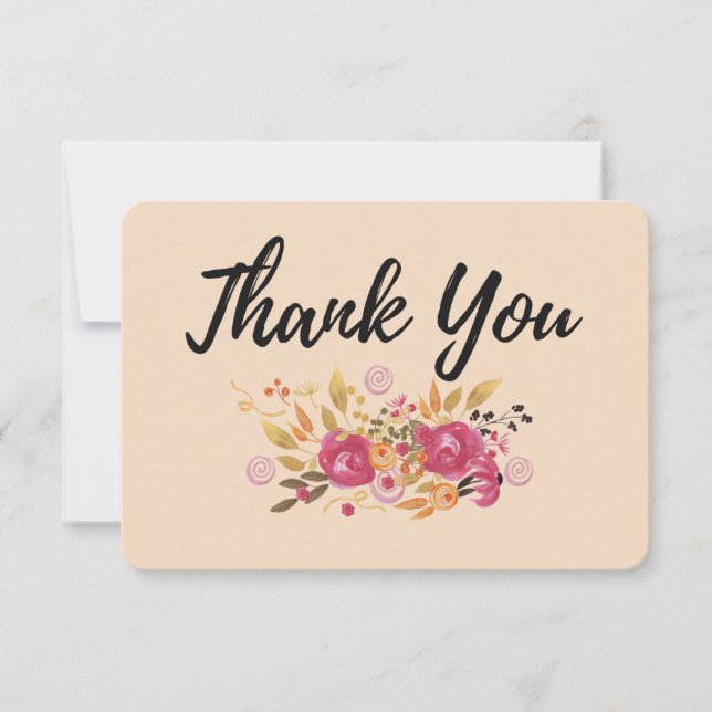 Roze en Oranje ventilator Bouquet op Perzikachterg (Voorkant)