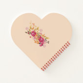 Roze en Oranje ventilator Bouquet op Perzikachterg Notitieboek (Achterkant)