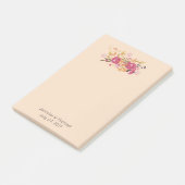 Roze en Oranje ventilator Bouquet op Perzikachterg Post-it® Notes (Schuin)