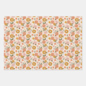 Roze en Oranje ventilatorpatroon Inpakpapier Vel (Voorkant 2)