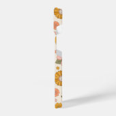 Roze en Oranje ventilatorpatroon iPhone Hoesje (Linkerkant)