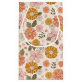 Roze en Oranje ventilatorpatroon Klein Cadeauzakje (Achterkant)