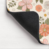 Roze en Oranje ventilatorpatroon Muismat (Hoek)