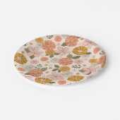 Roze en Oranje ventilatorpatroon Papieren Bordje (Gekanteld)