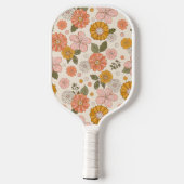 Roze en Oranje ventilatorpatroon Pickleball Paddle (Achterkant)