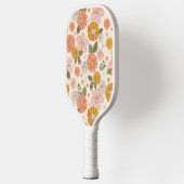 Roze en Oranje ventilatorpatroon Pickleball Paddle (Links)