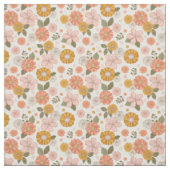 Roze en Oranje ventilatorpatroon Stof (Swatch)