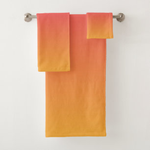 Roze en oranje verloop bad handdoek