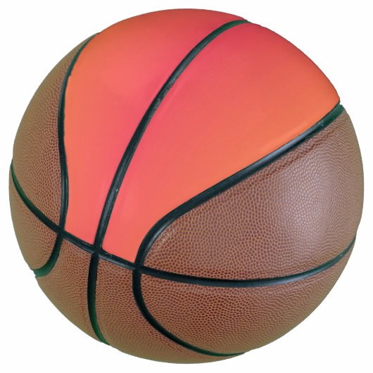 Roze en oranje verloop basketbal (Schuin)