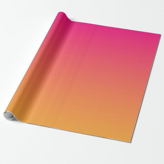 Roze en oranje verloop cadeaupapier (Uitgerold)