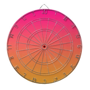 Roze en oranje verloop dartbord