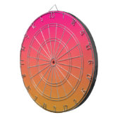 Roze en oranje verloop dartbord (Voorkant Rechts)