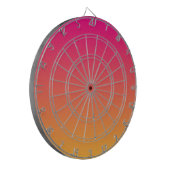 Roze en oranje verloop dartbord (Voorkant Links)
