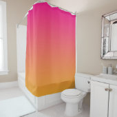 Roze en oranje verloop douchegordijn (In situ)