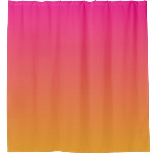 Roze en oranje verloop douchegordijn (Voorkant)