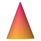 Roze en oranje verloop feesthoedjes (Voorkant)